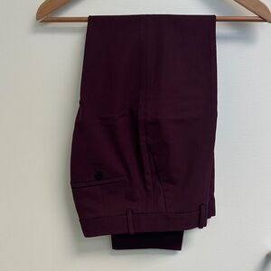 Theory Women’s Classic Crop Dress Pants in Deep Burgundy